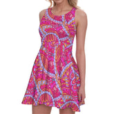 Palai Sleeveless Pleated Mini Skater Dress